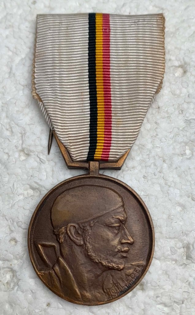 Medaille, Belgische Nationale Beweging 40-45 (Verzet)MNB-BNB, Verzamelen, Ophalen of Verzenden, Landmacht, Lintje, Medaille of Wings