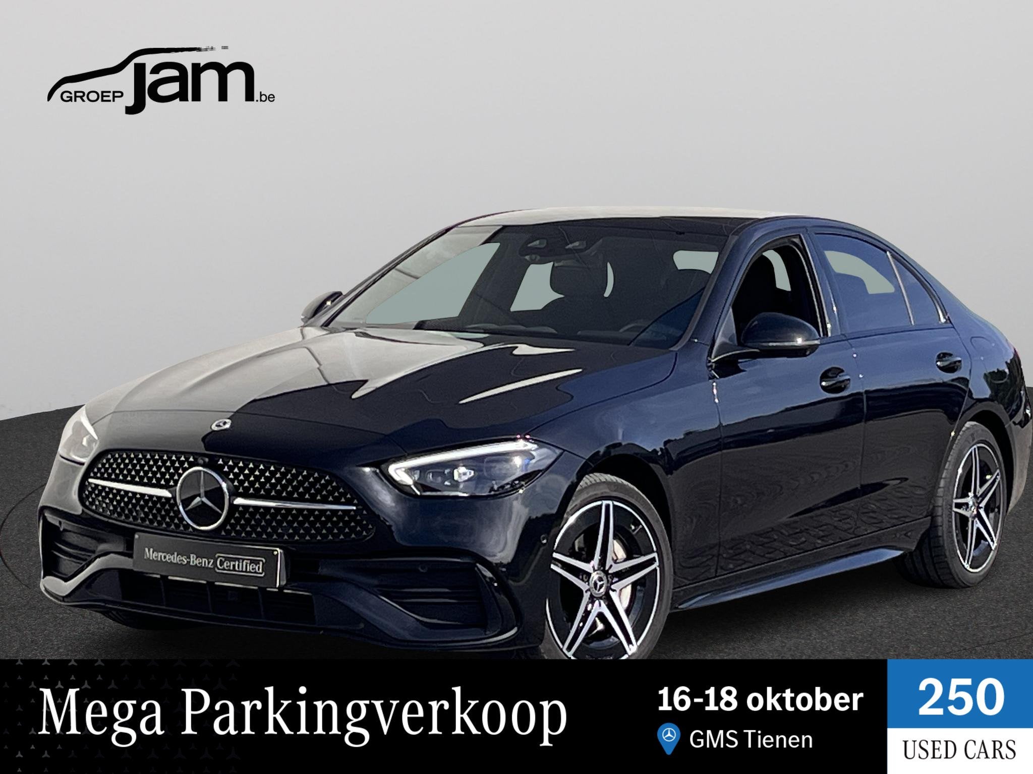 Mercedes-Benz C-Klasse Berline 300 de AMG Line, Auto's, Automaat, 4 cilinders, 2135 kg, Zwart