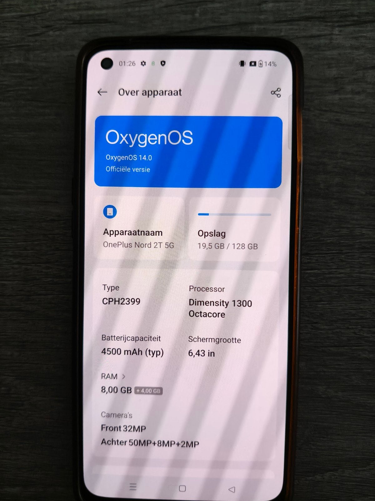 OnePlus Nord 2T 5G, Telecommunicatie, Verzenden, Gebruikt, Zonder abonnement