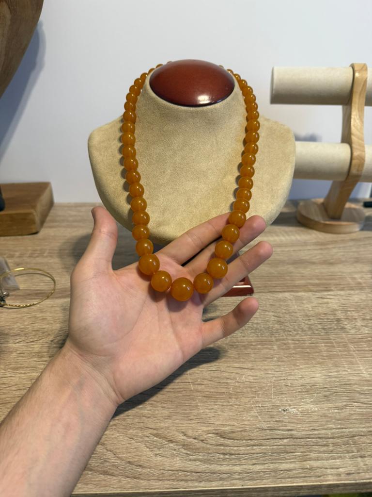heel mooie ketting van amber, Ophalen of Verzenden, Zo goed als nieuw, Oranje