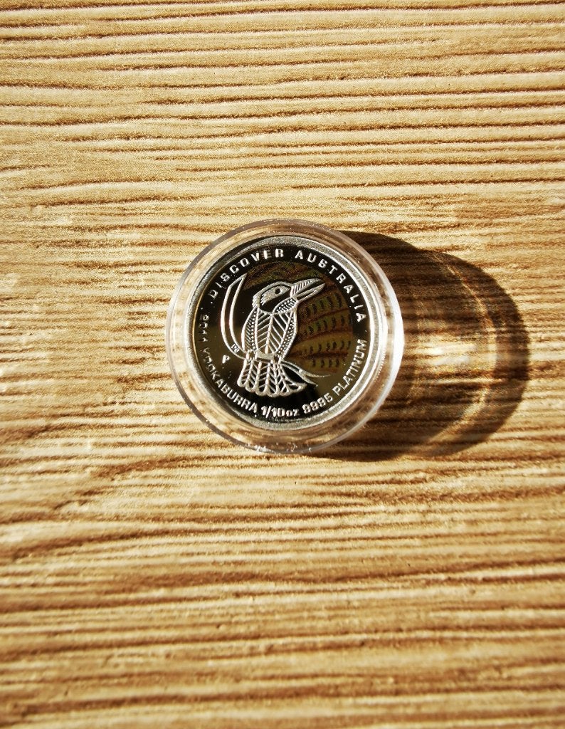 Kookaburra munt goud platina 1/10Oz, Postzegels en Munten, Ophalen of Verzenden, Goud