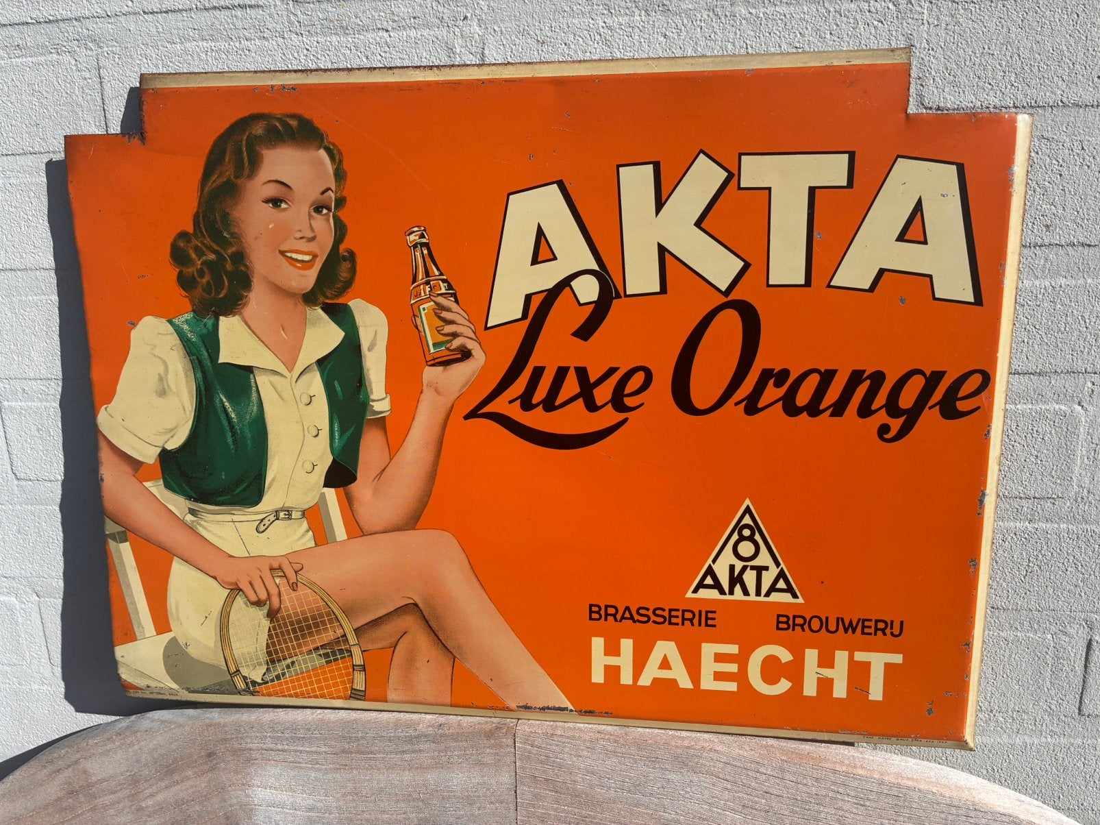 Uniek bord ! (1949), Ophalen, Gebruikt, Reclamebord