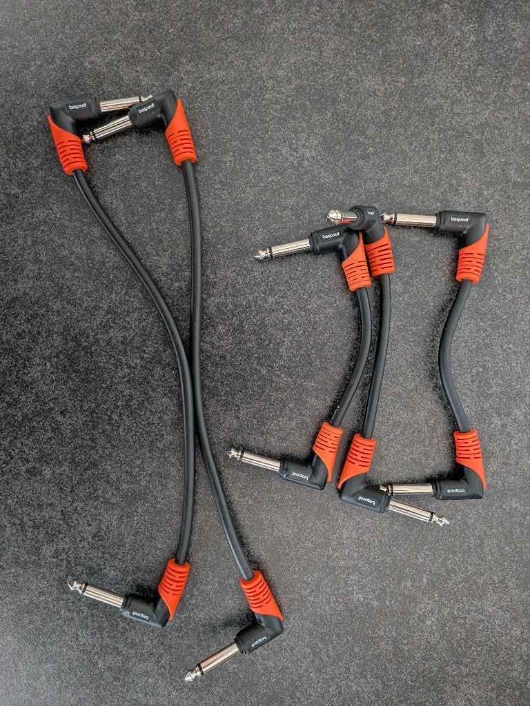 Bespeco audio patchkabels (5 stuks), Ophalen of Verzenden, Gebruikt, Apparatuur