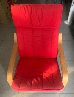 Poang stoel Ikea rood, Huis en Inrichting, Zetels | Zetels, Ophalen, Gebruikt