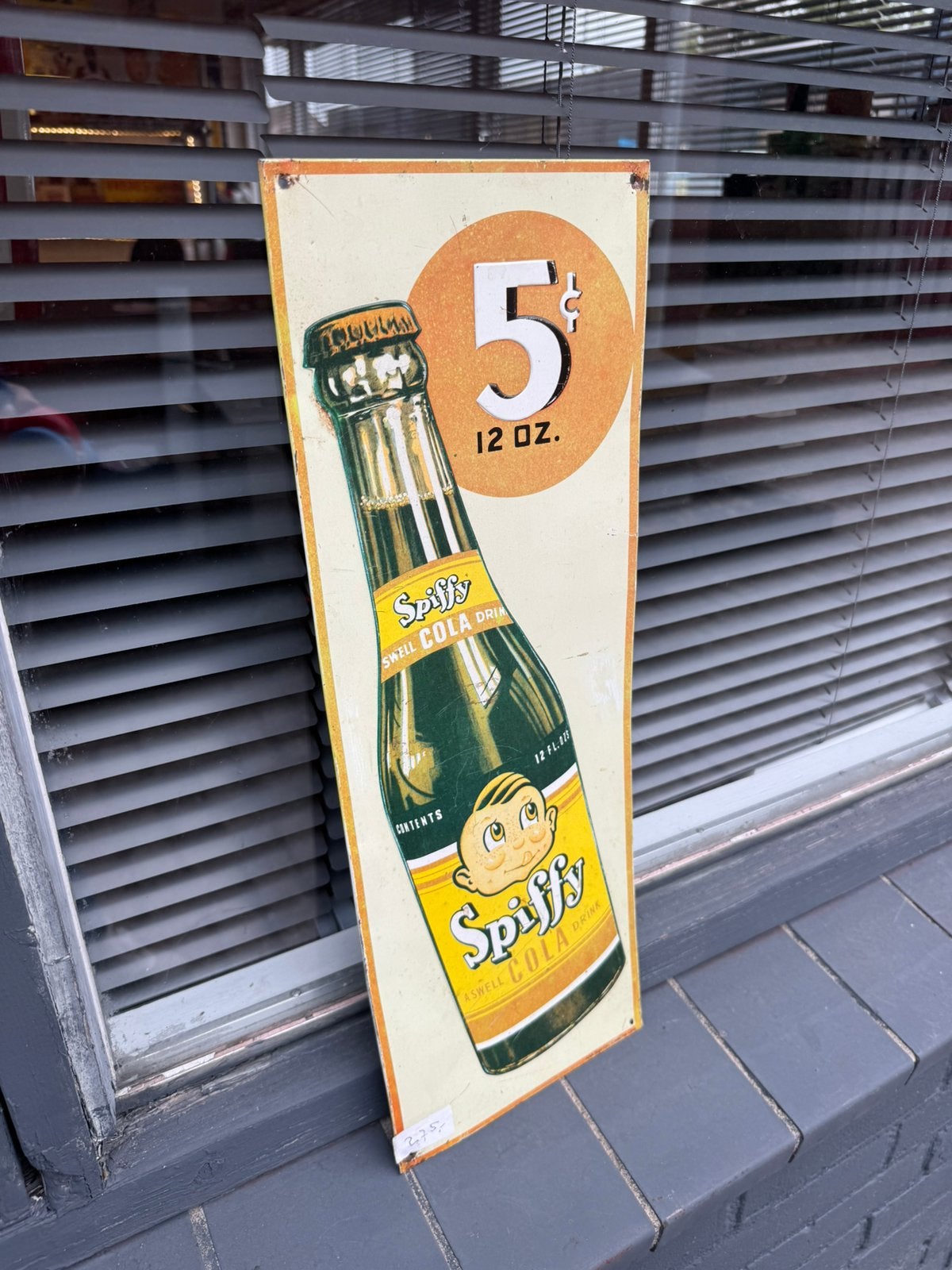 Oud Spiffy Kola reclamebord USA, Verzamelen, Ophalen of Verzenden, Gebruikt, Reclamebord