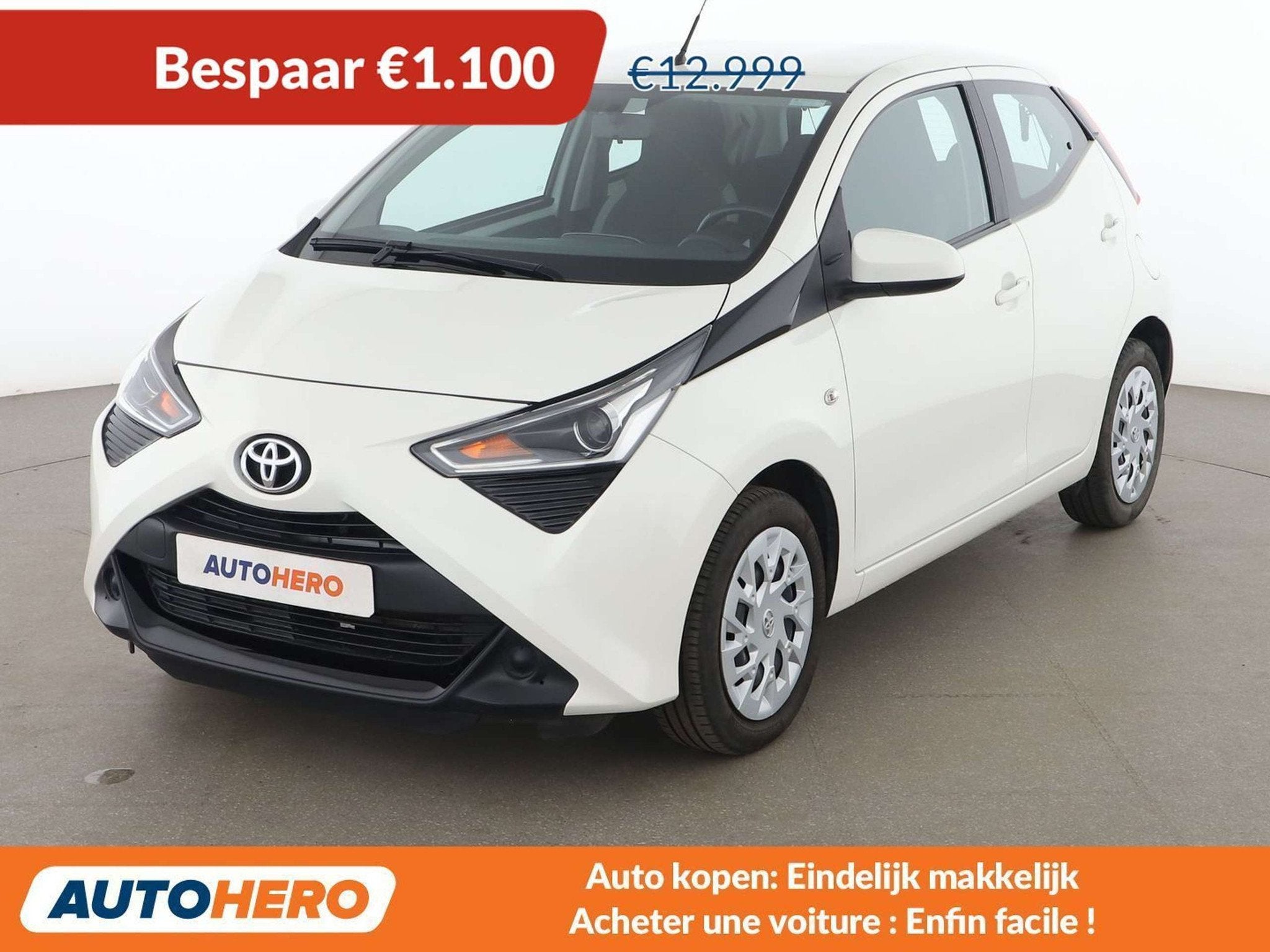 Toyota Aygo 1.0 VVT-i X- Style (bj 2019, automaat), Auto's, Gebruikt, Euro 6, Wit, 998 cc