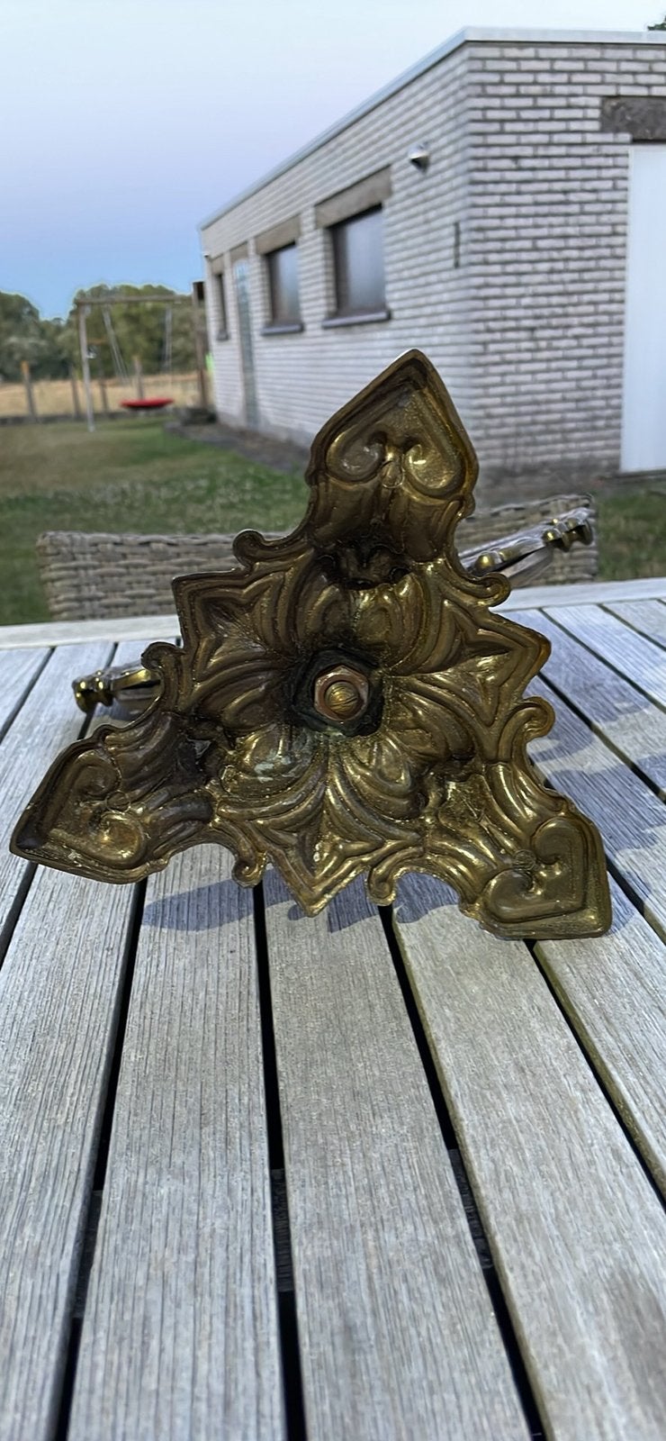 Prachtige vintage tafelspiegel in rococo/barokstijl, Antiek en Kunst, Ophalen