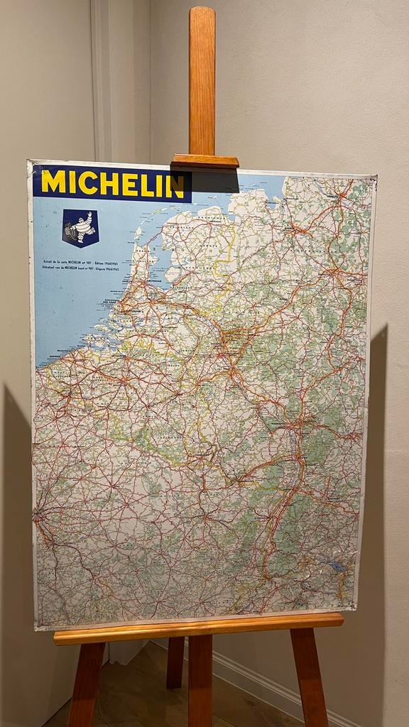 Michelin landkaart jaren 80., Ophalen, Gebruikt, Reclamebord