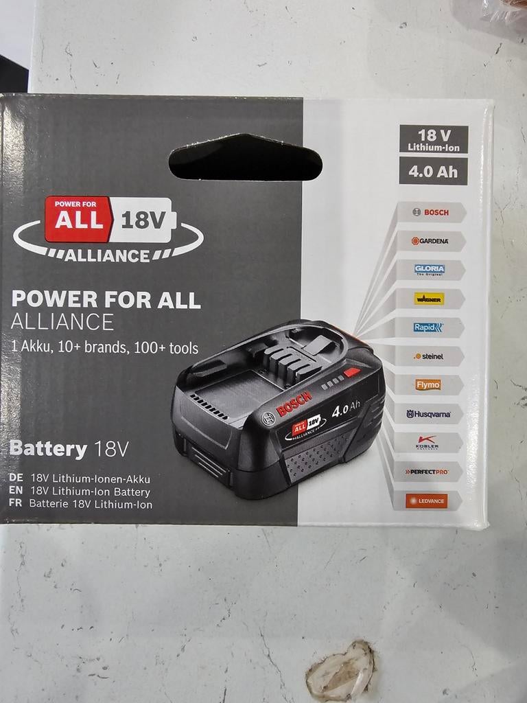 Bosch 18V 4.0Ah-batterij - voeding voor iedereen (nieuw onde, Ophalen of Verzenden