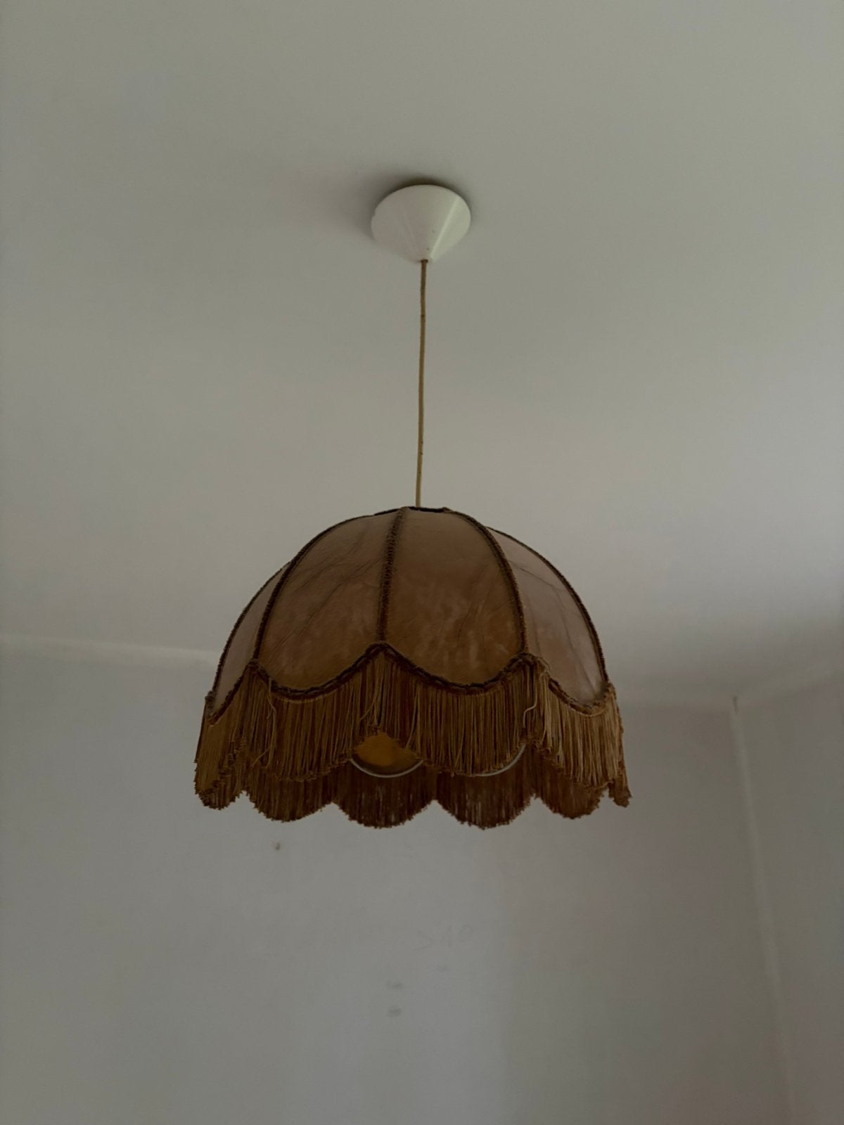 Lampe suspendue vintage rétro à franges - années 70, Enlèvement, Utilisé, Vintage retro