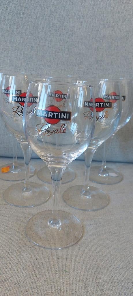 6 Martini Royale-glazen, Verzamelen, Ophalen of Verzenden