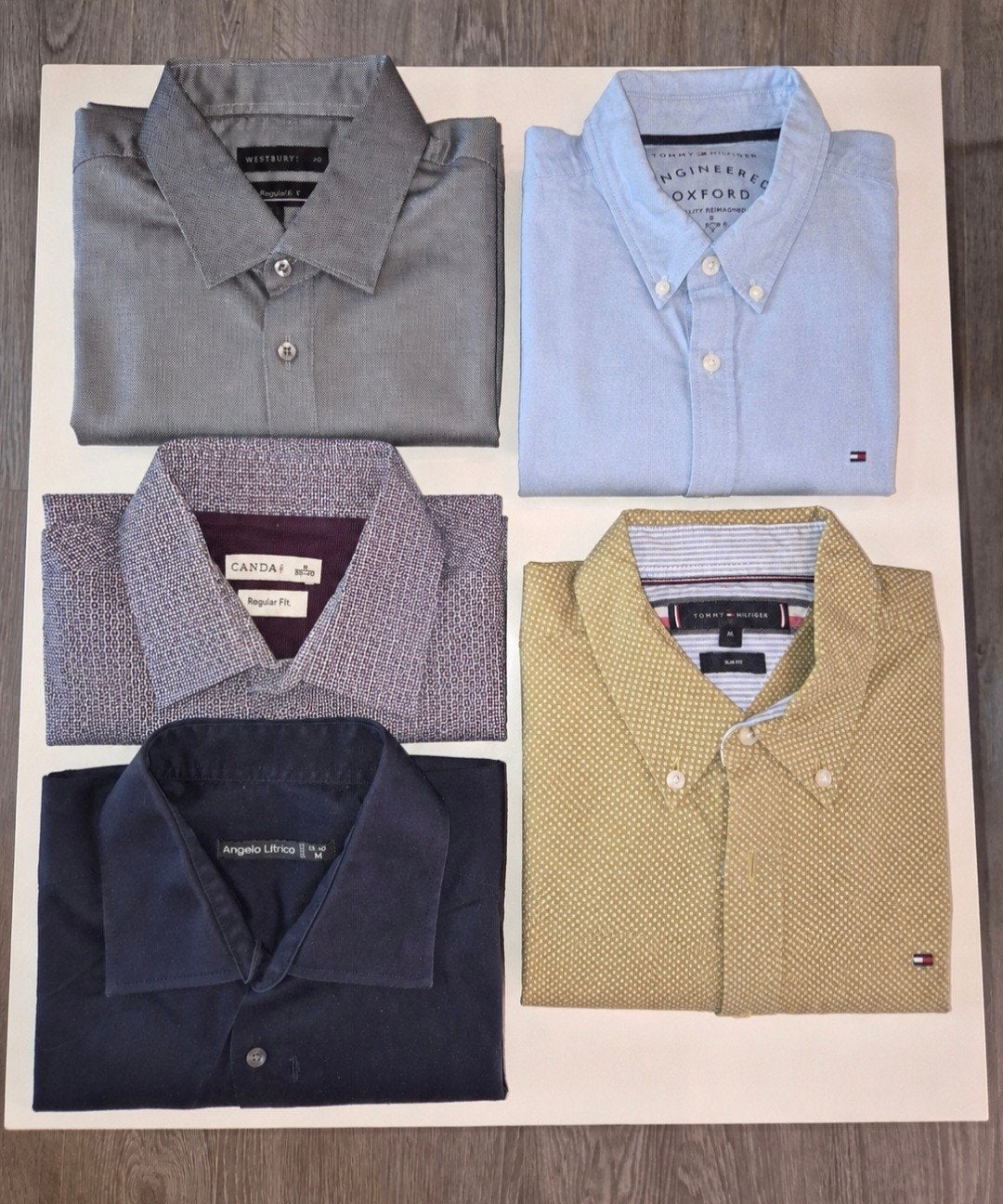 Lot de 5 chemises à manches longues pour hommes - taille M, Enlèvement