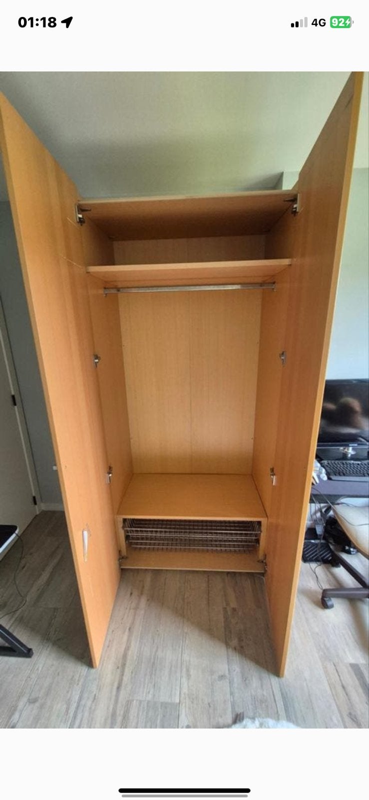 À VENDRE armoire à vêtements armoire tanner porte-chaise, Enlèvement, Comme neuf