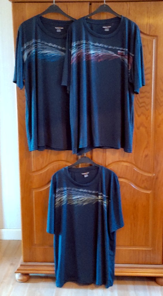 Set van 3 Sport Xtrem T-shirts van 5XL polyester, Overige typen, Zwart, Ophalen of Verzenden, Zo goed als nieuw