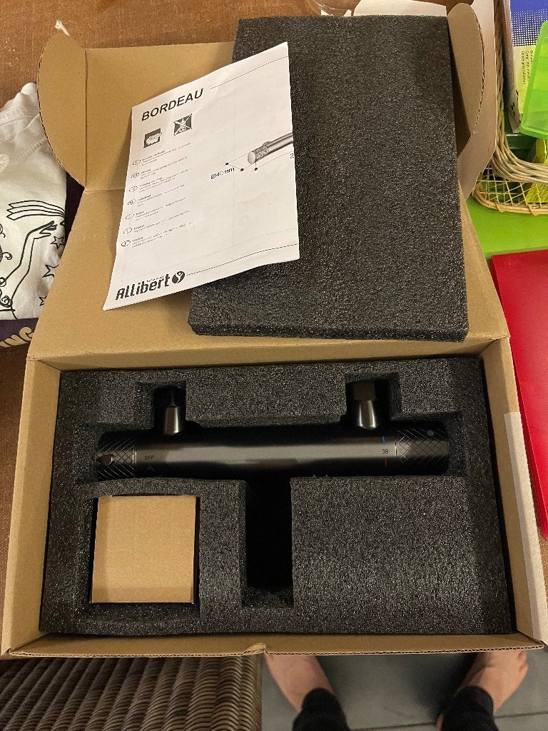 Allibert Bordeau thermostatische douchekraan – Gun Metal, Bricolage & Construction, Enlèvement ou Envoi, Neuf, Cuivre, Robinet
