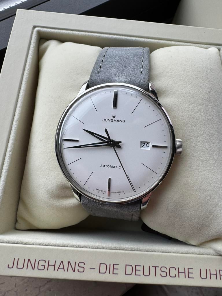 Junghans Meister Classic weing gedragen, Handtassen en Accessoires, Horloges | Heren, Overige materialen, Leer, Polshorloge, Zo goed als nieuw