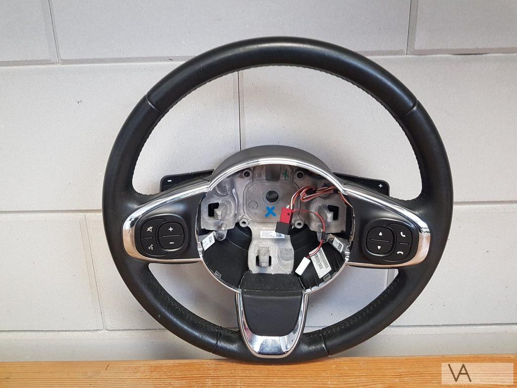 Fiat 500 2013 - 2019 lederen stuur met flippers en knoppen, Auto-onderdelen, Gebruikt, -, -, Ophalen of Verzenden