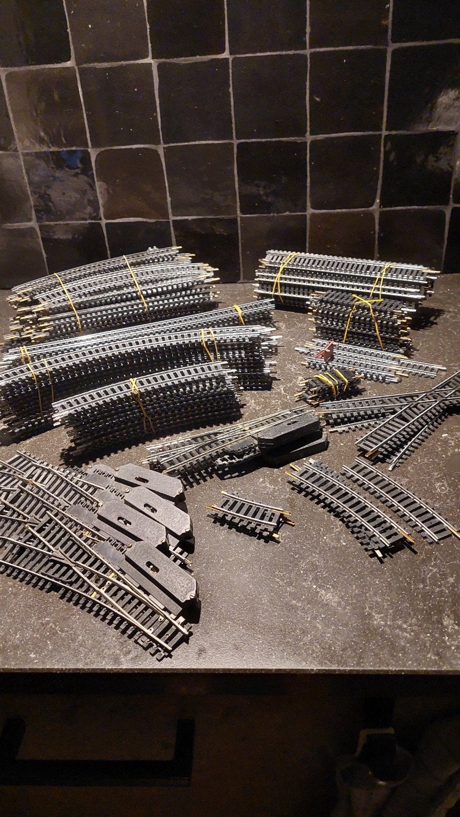Large Partij Lima H0 Rails - 144-delig (incl. Elektrische Wi, Ophalen of Verzenden, Rails, Lima