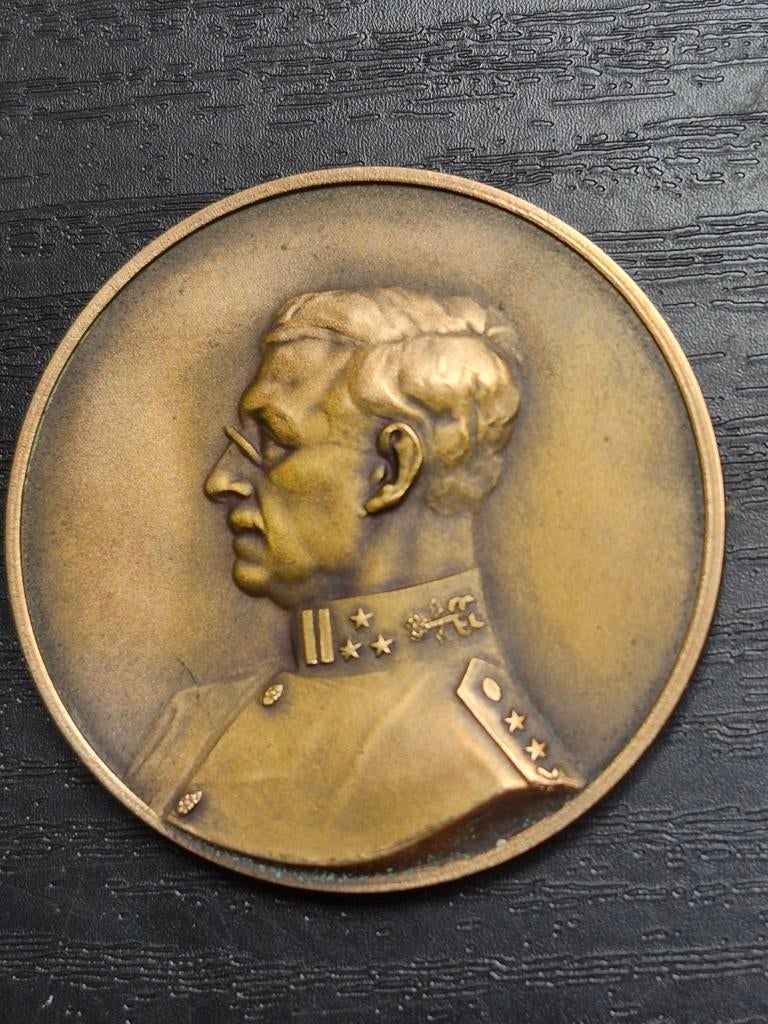 Albert I Bronzen medaille - 50 jaar (1934-1984) - Museum van, Ophalen of Verzenden, Brons