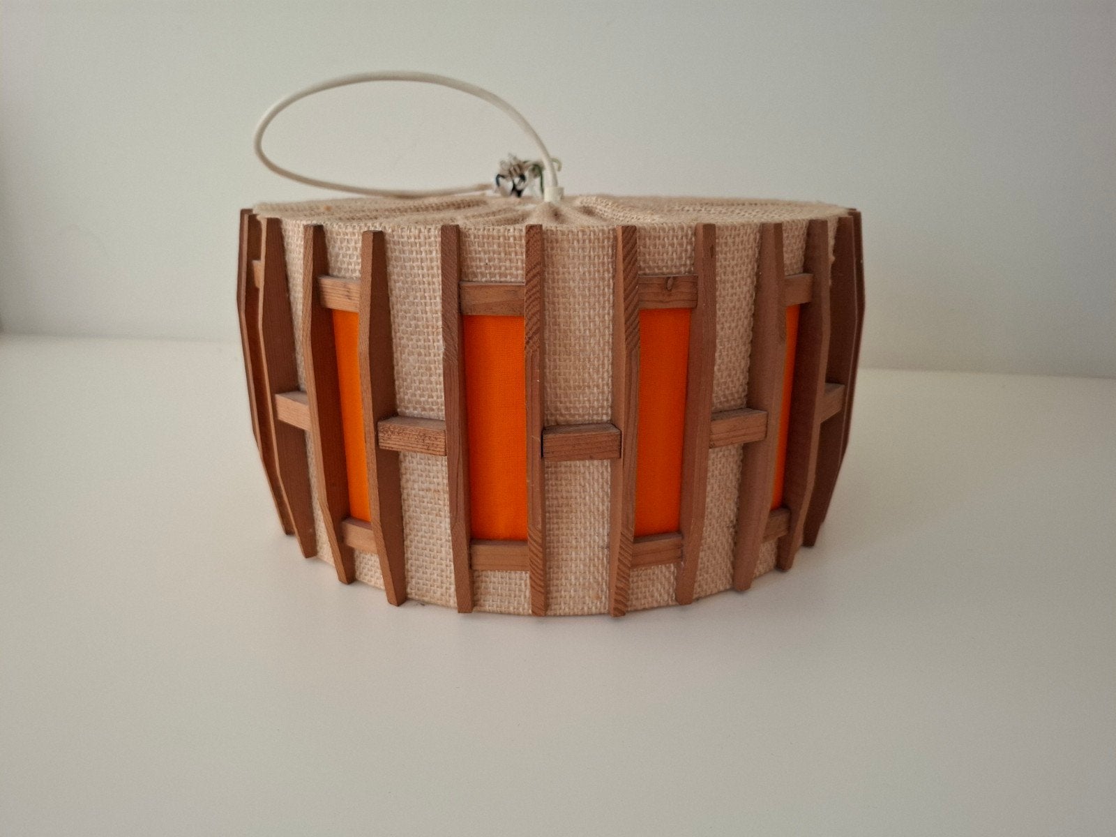 Retro hanglamp uit jaren '70, Ophalen, Hout