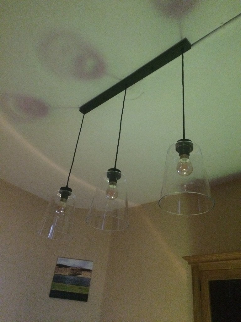lampe de table à manger, Maison & Meubles, Lampes | Suspensions, Comme neuf, Verre, Synthétique, Enlèvement