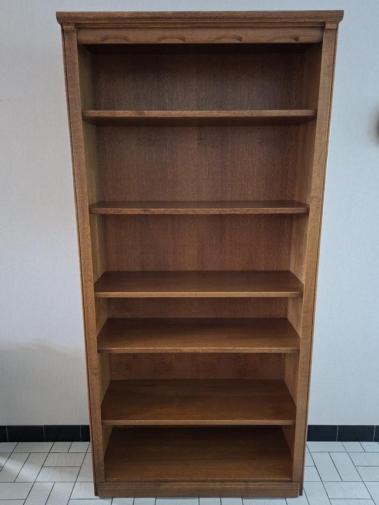 Eiken boekenkast, Huis en Inrichting, Kasten | Boekenkasten, Ophalen, Met plank(en), 200 cm of meer, 75 cm of meer
