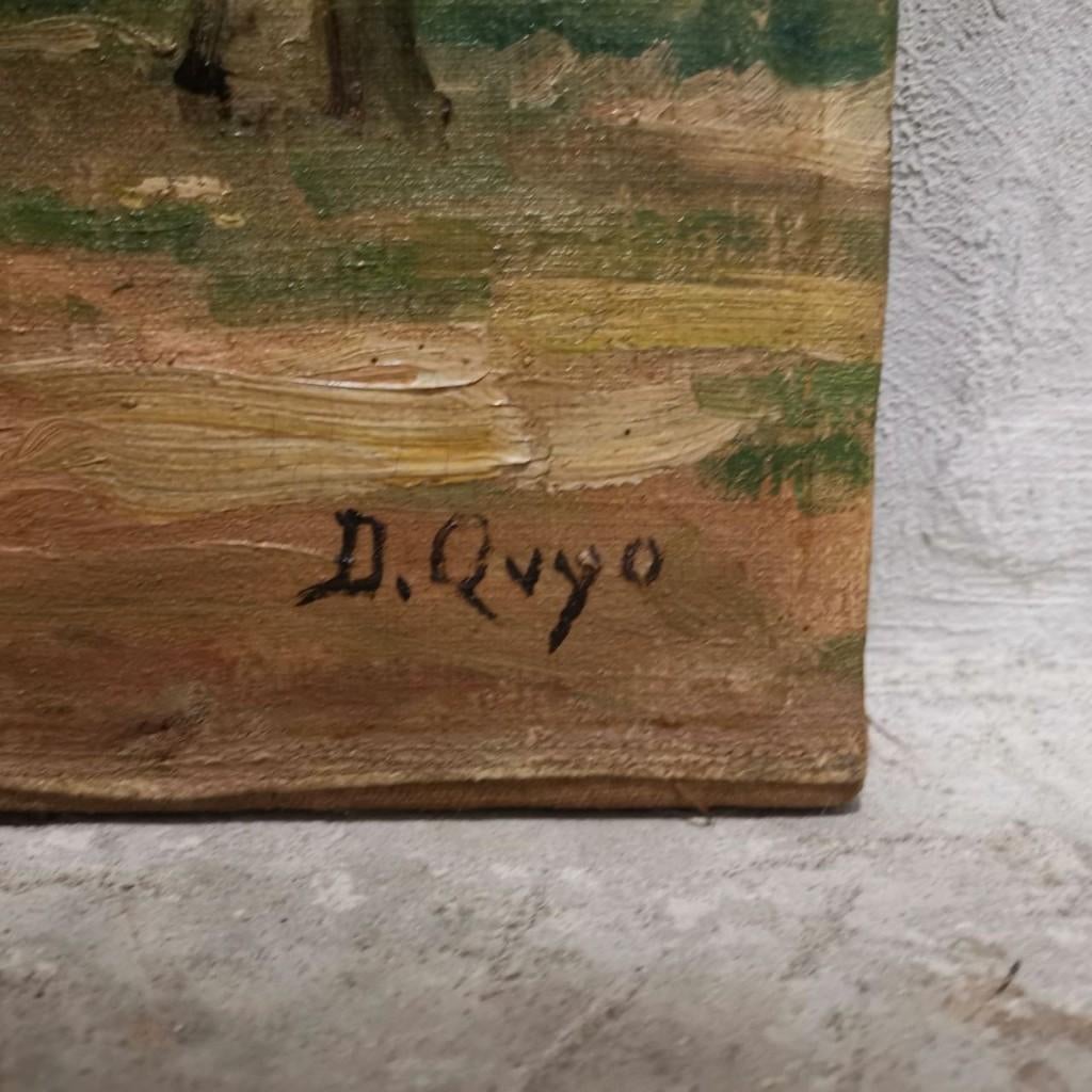 Zonnige dreef met platanen (Ca 1900) - Daniel Quyo, Antiek en Kunst, Ophalen