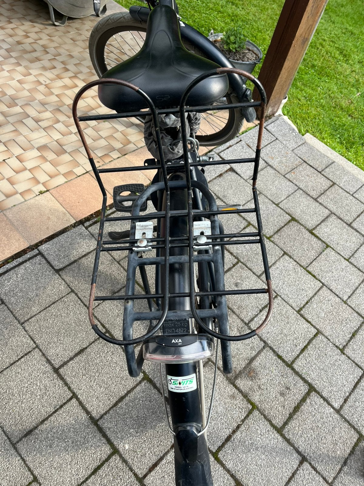Boekentasdrager voor achterrek fiets, Ophalen, Gebruikt