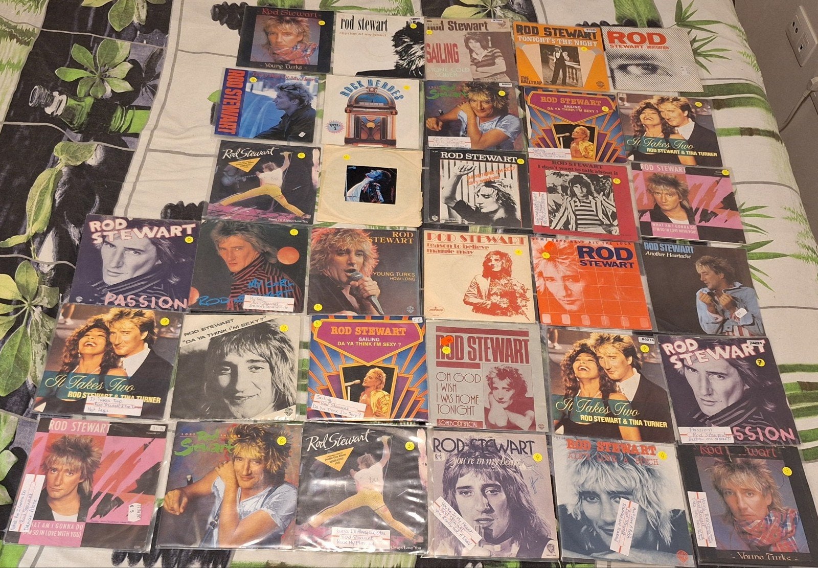33x Vinyl 7" Rod Stewart 45 RPM Pop / Rock, Gebruikt, Pop, 7 inch, Ophalen of Verzenden