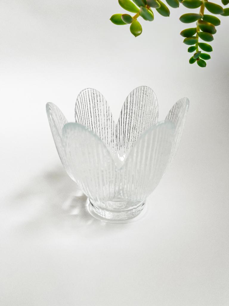 Glazen kandelaar Lotus vintage design Václav Zajíc, Overige materialen, Gebruikt, Overige kleuren, Ophalen of Verzenden