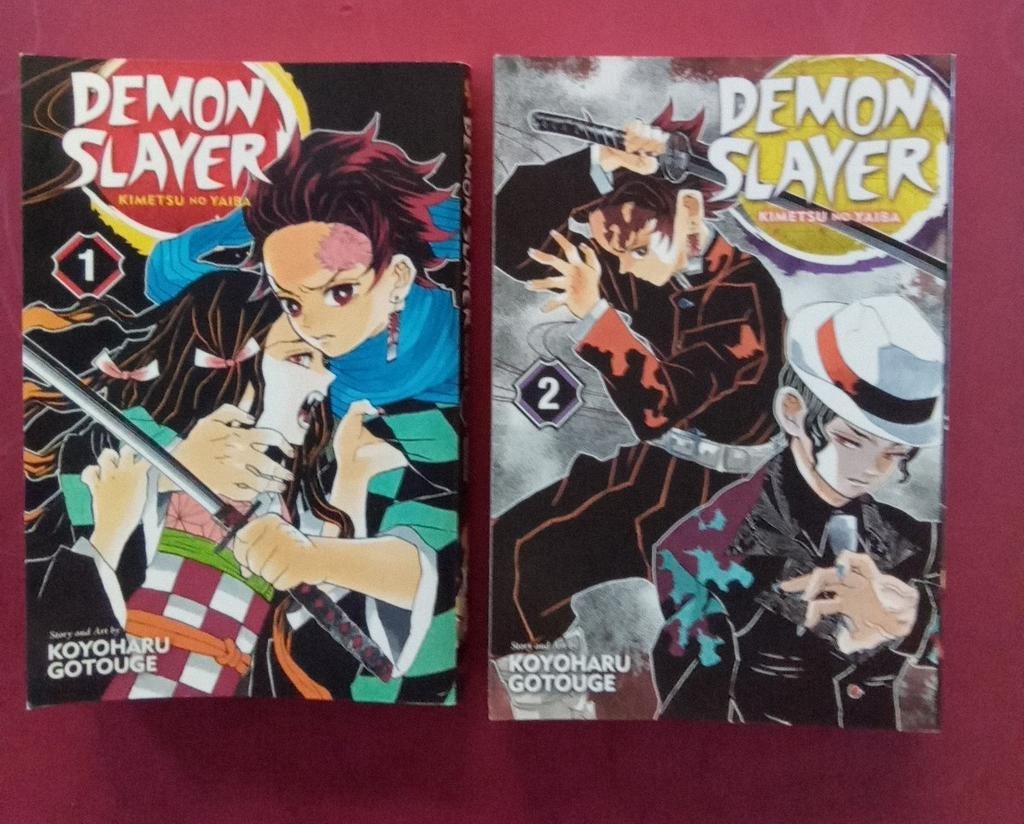 Manga Demon Slayer nr 1 en 2, Meerdere comics, Ophalen of Verzenden, Zo goed als nieuw, Japan (Manga)