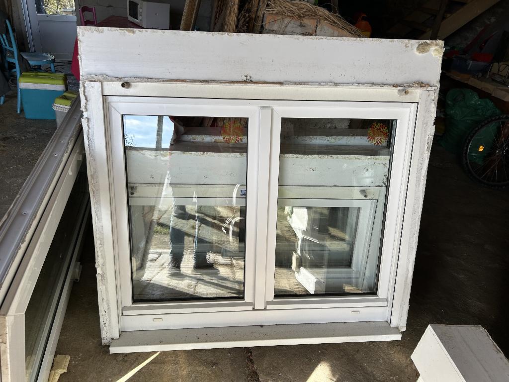 Châssis PVC, Double vitrage, Fenêtre de façade ou Vitre, Enlèvement, Utilisé