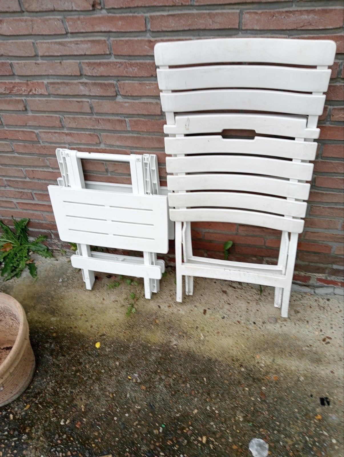 Chaise et table de jardin pliables, Jardin & Terrasse, Enlèvement