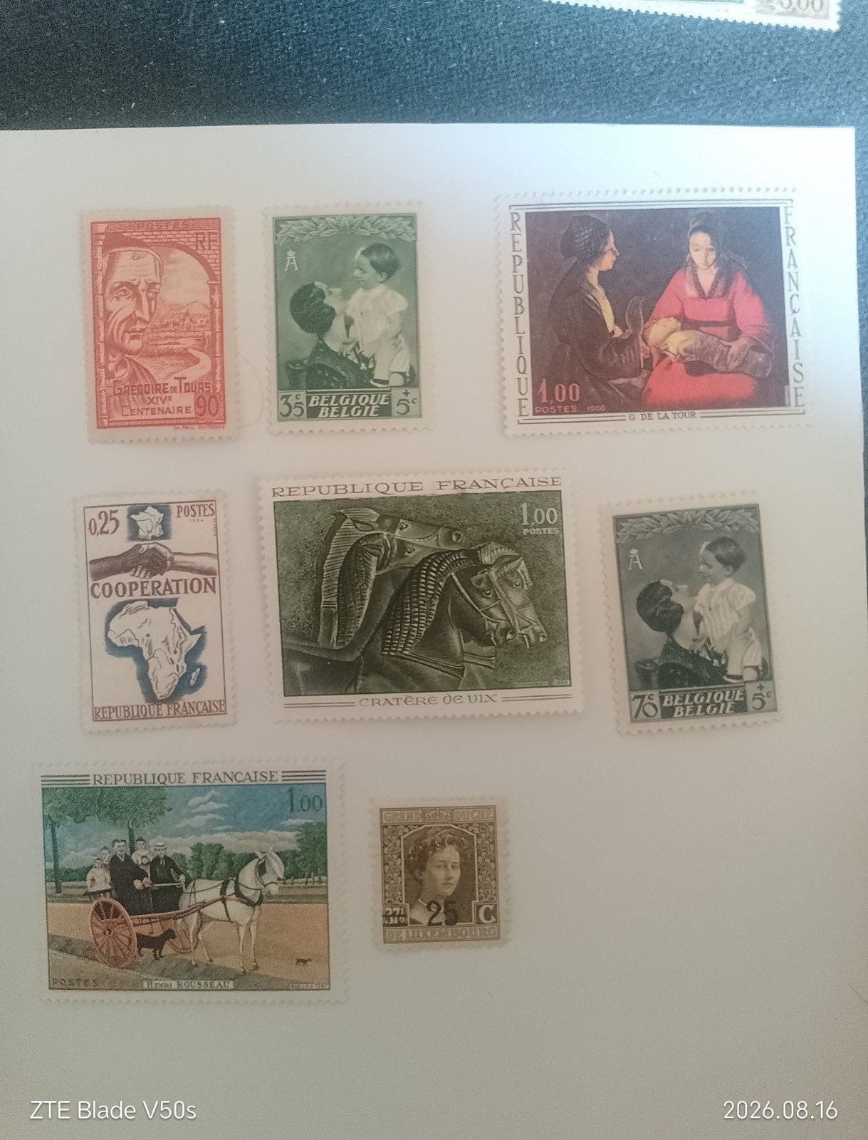 8 Postzegels history, Ophalen of Verzenden
