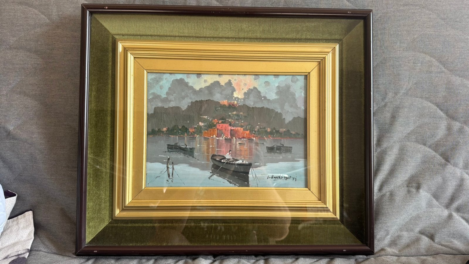 Set van 2 vintage olieverfschilderijen (jaren '70), Antiek en Kunst, Ophalen