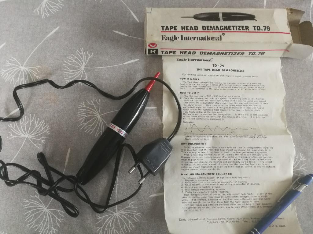 tape head demagnetizer TD.79 Eagle International uit 1975, Audio, Tv en Foto, Bandrecorder, Ophalen of Verzenden, Onderdeel