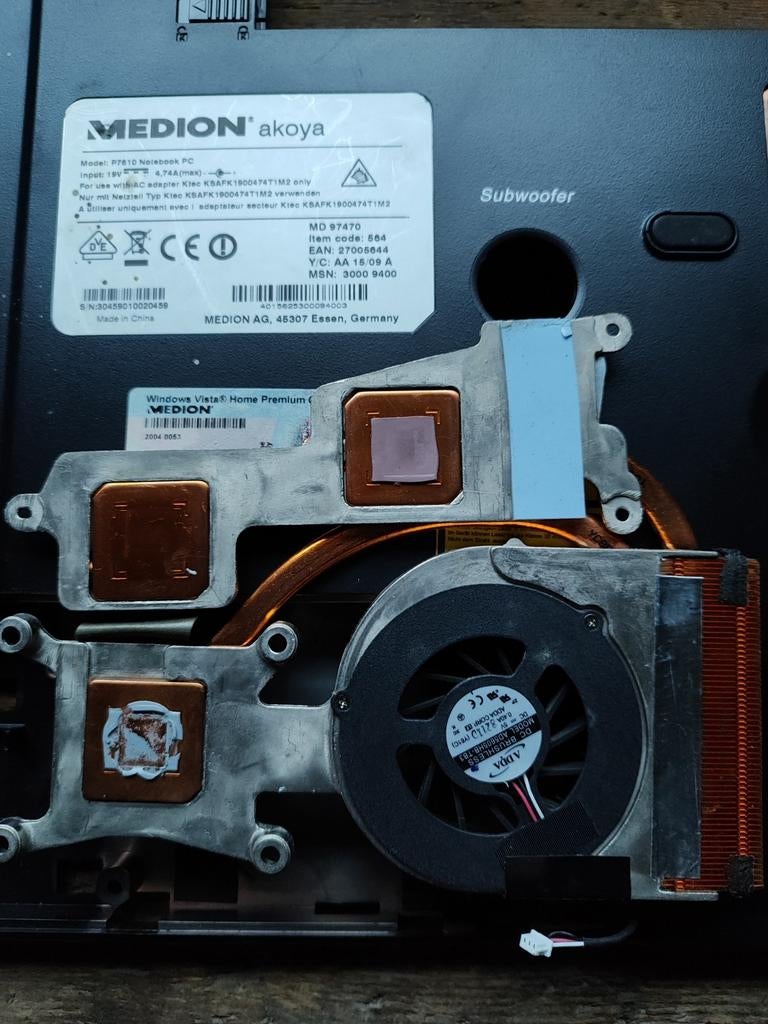 Radiateur avec ventilateur pour PC portable Medion, Enlèvement ou Envoi, Comme neuf