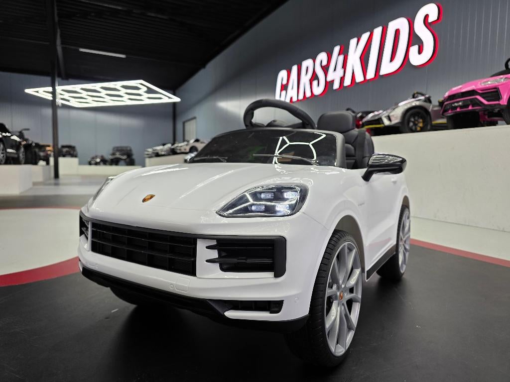 Kinderauto Porsche Cayenne - soft start - leren zit - RC, Enlèvement ou Envoi, Neuf, Télécommande