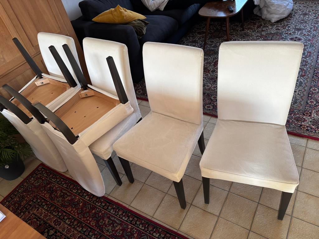 6 eetkamerstoelen gestoffeerd., Huis en Inrichting, Stoelen, Ophalen, Zo goed als nieuw