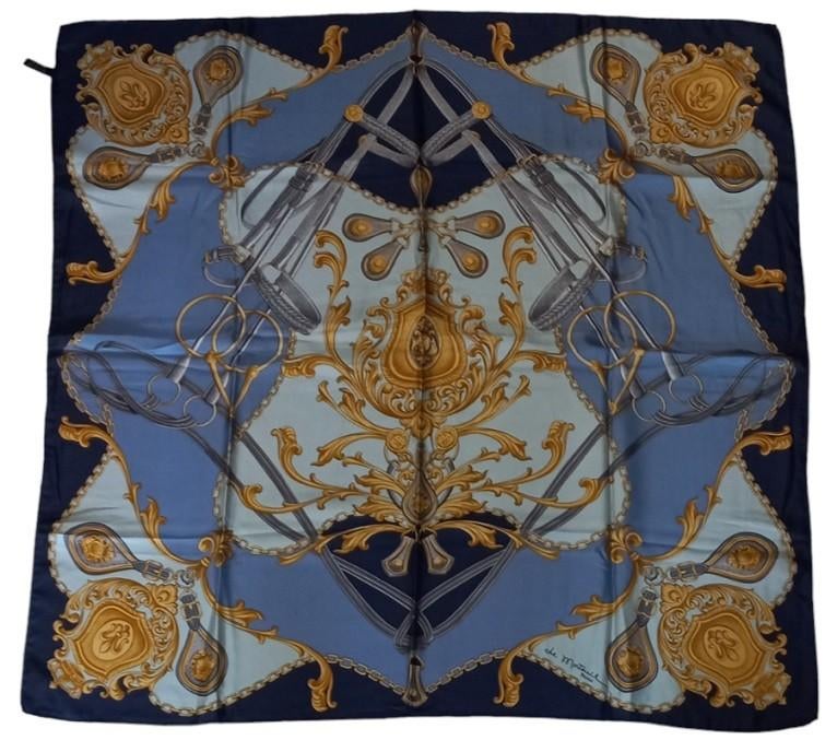 vintage zijde foulard Morteuil Paris, Kleding | Dames, Foulard, Ophalen of Verzenden, Zo goed als nieuw, Sjaal