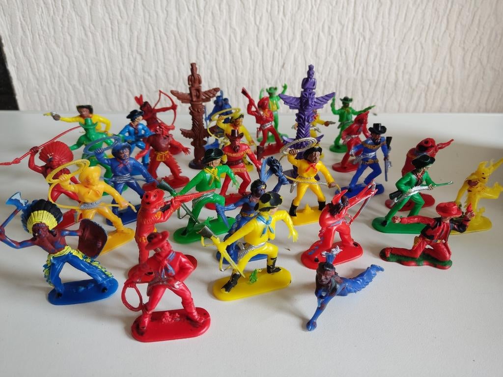 Cowboy en indianen Vintage Retro 32 stuks, Ophalen, Zo goed als nieuw