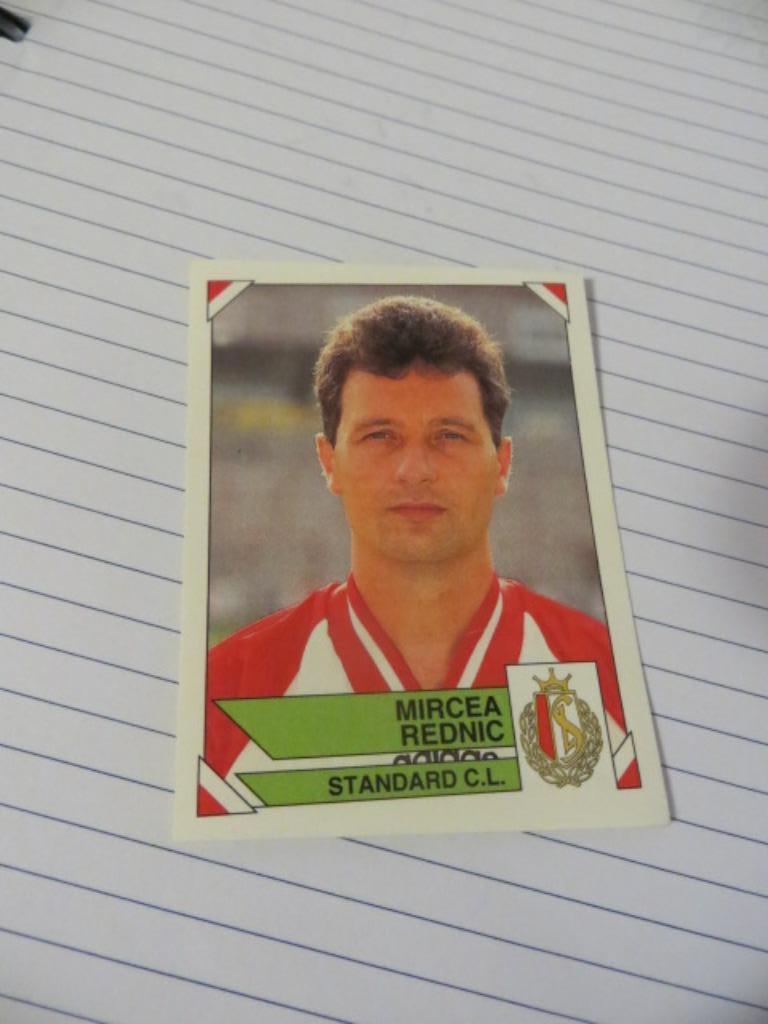Voetbal: Sticker football 95 : Mircea Rednic - Standard, Enlèvement ou Envoi, Neuf, Autocollant