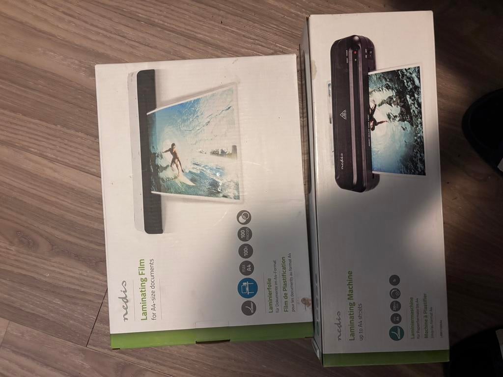 Nedis lamineermachine + 100 folies, Ophalen, Zo goed als nieuw