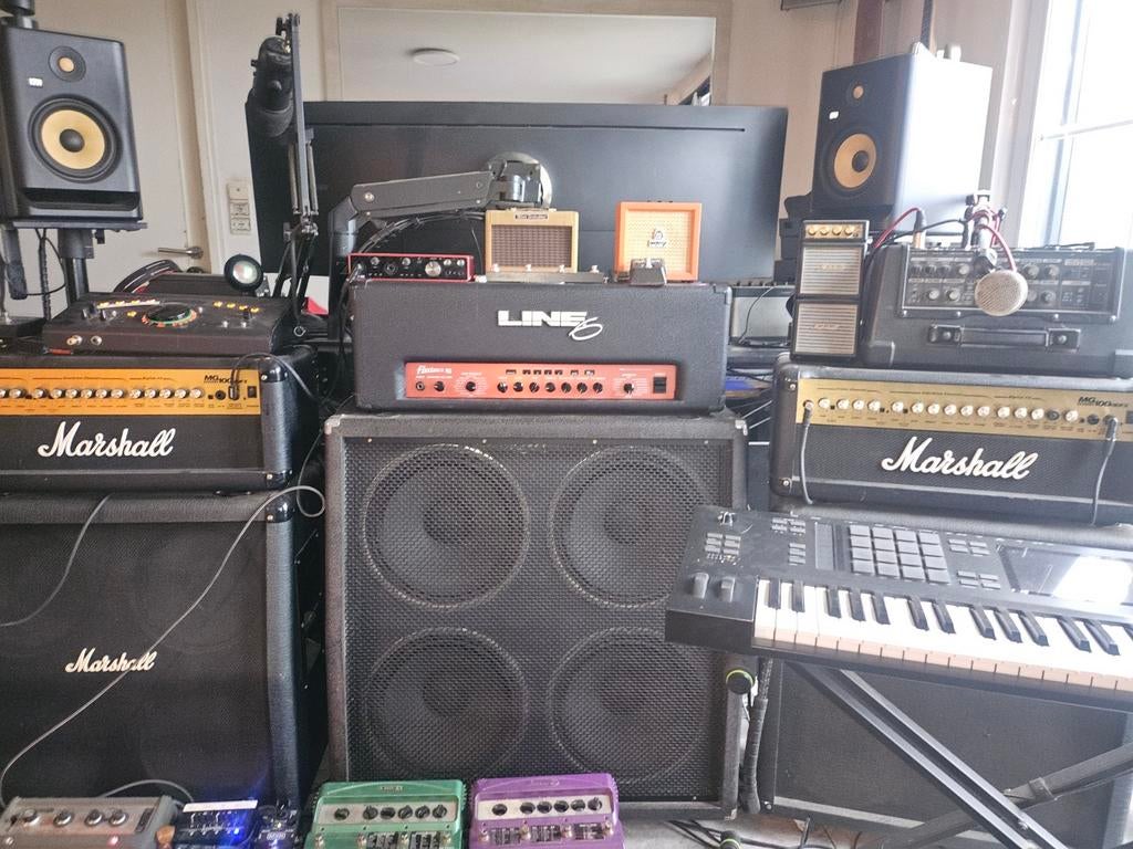 2 x Marshall MG100HDFX — En parfait état (pas de fissures ni, Enlèvement ou Envoi