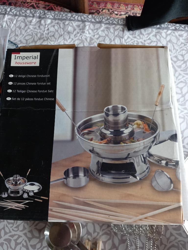 chinees fonduestel, Elektronische apparatuur, Ophalen, Zo goed als nieuw, Brander, Fondueset