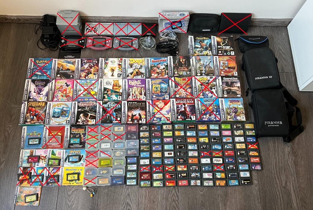 Nintendo Gameboy Advance - 103 Games + Accessoires, Games en Spelcomputers, Ophalen of Verzenden, Zo goed als nieuw