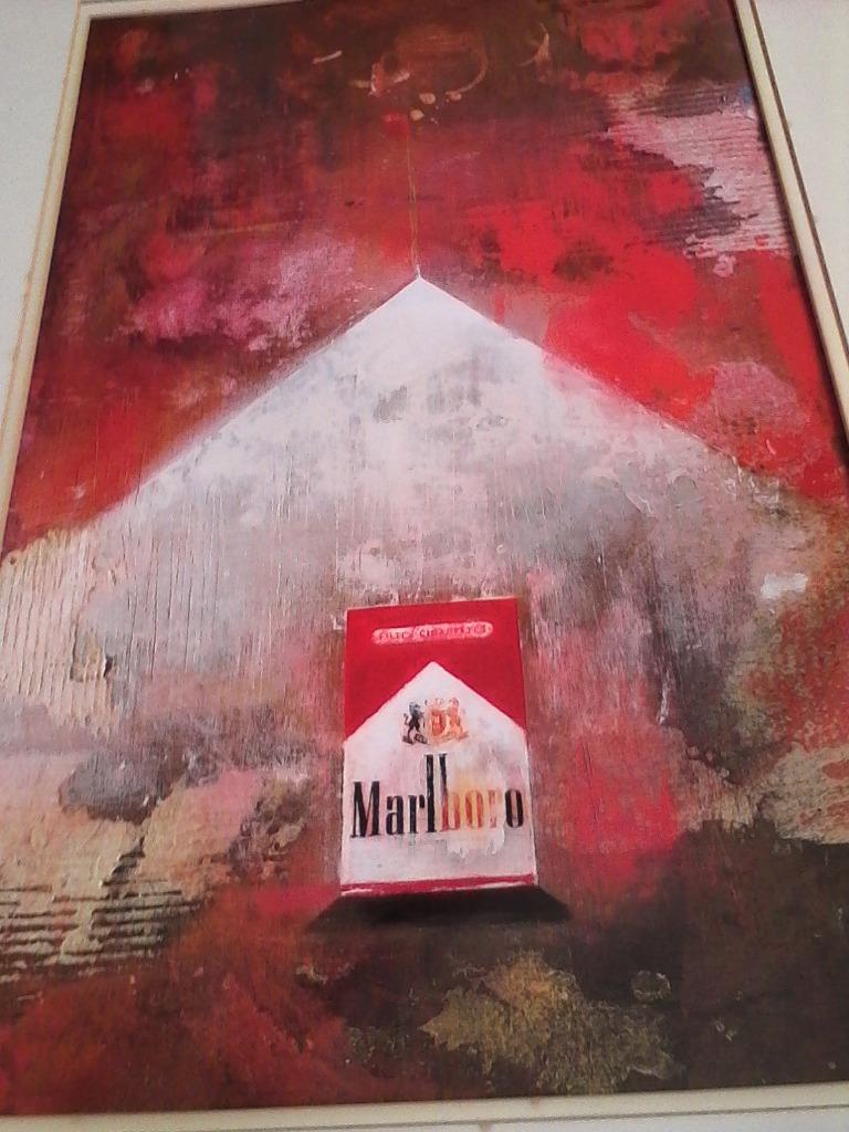 originele ingekaderde poster van Marlboro, Ophalen, Zo goed als nieuw, Overige typen