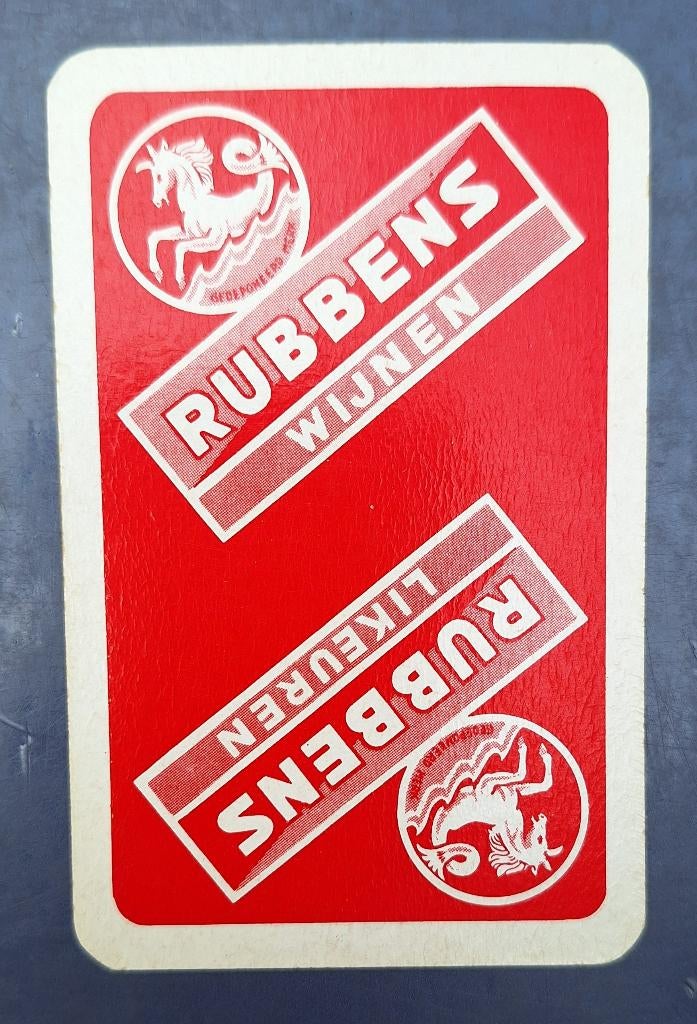 Speelkaart Zele  – Rubbens likeuren, rood_67, Verzamelen, Ophalen of Verzenden, Gebruikt, Speelkaart(en)