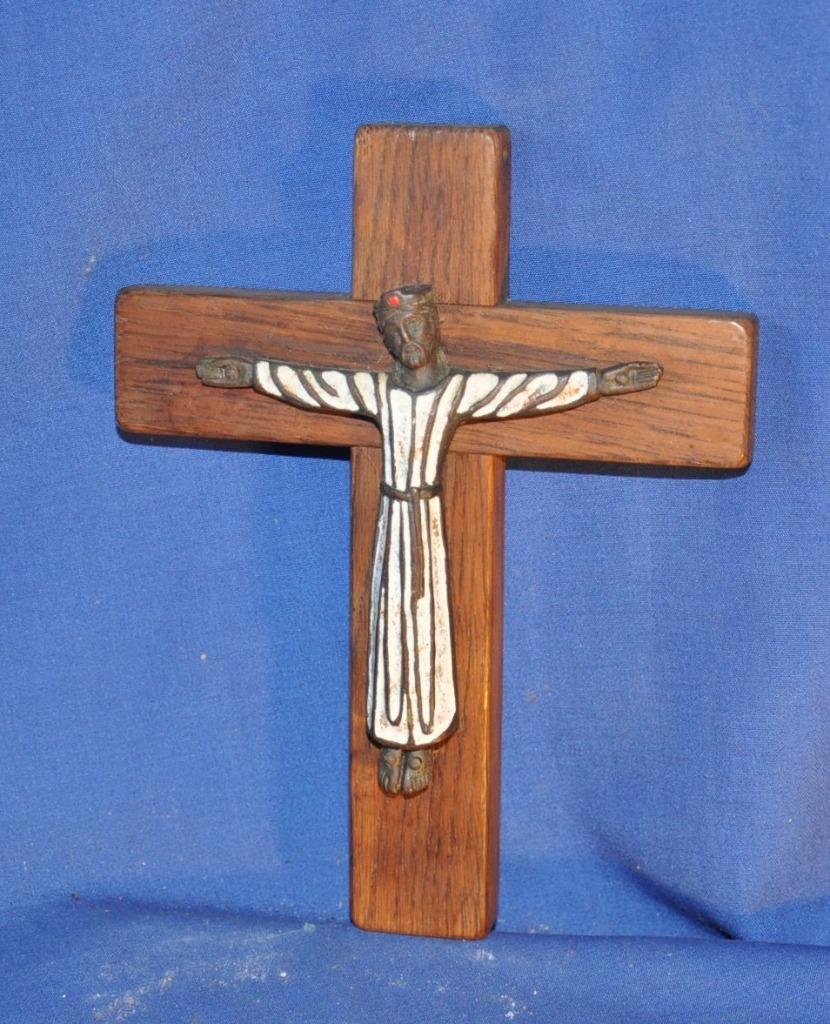 crucifix croix en bois christ moderne en gres, Enlèvement ou Envoi