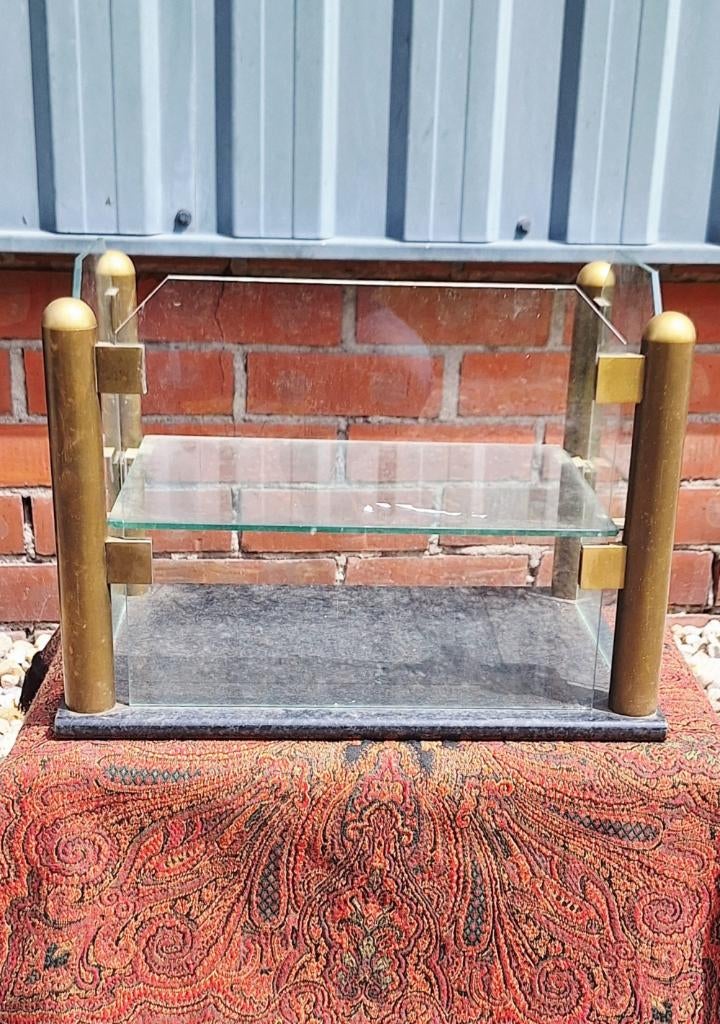 Vintage toonbank opzet vitrine kast, horecavitrine., Antiek en Kunst, Ophalen
